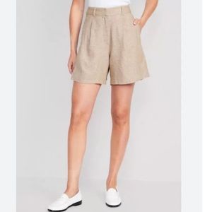 Extra High-Waisted Linen-Blend Taylor Shorts for Women